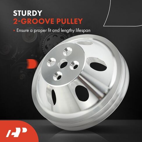A-Premium 5/8" Double-Groove Short Water Pump SWP Pulley Compatible with 1955-1968 Chevrolet Small Block SBC V8 Gen.I in Kuwait