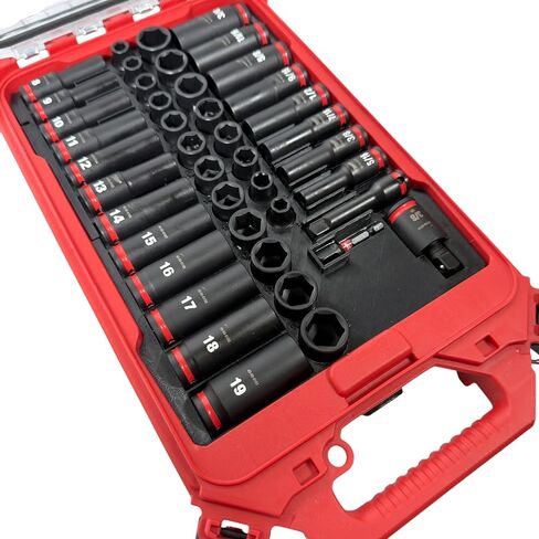 منظم إدراج متوافق مع Low Profile Milwaukee Packout (48-22-8436) و3/8" Shockwave Impact مجموعة مقابس مكونة من 43 قطعة (49-66-7009) إدراج فقط in Kuwait