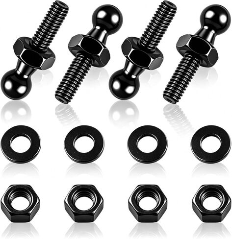 4PCS 10mm Ball Stud Kit with Hardware,M6 Gas Struts Ball Stud Kit for Gas Strut Lift Support,Universal Cars Gases Spring Strut Balls Studs Suitable for Most Cars,Trucks in Kuwait