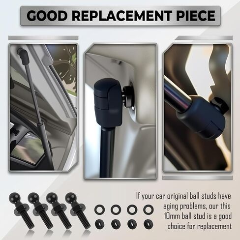 4PCS 10mm Ball Stud Kit with Hardware,M6 Gas Struts Ball Stud Kit for Gas Strut Lift Support,Universal Cars Gases Spring Strut Balls Studs Suitable for Most Cars,Trucks in Kuwait