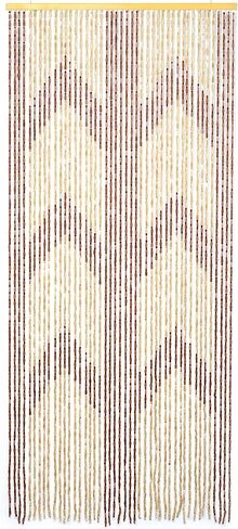 FlavorThings Beige Wood Bead Curtain - Waverly - Natural Wood Bamboo Door String Curtains for Doorways Boho Hanging Beads Curtains Room Divider Home Decor - 36" x 76" - 52 Strands in Saudi Arabia
