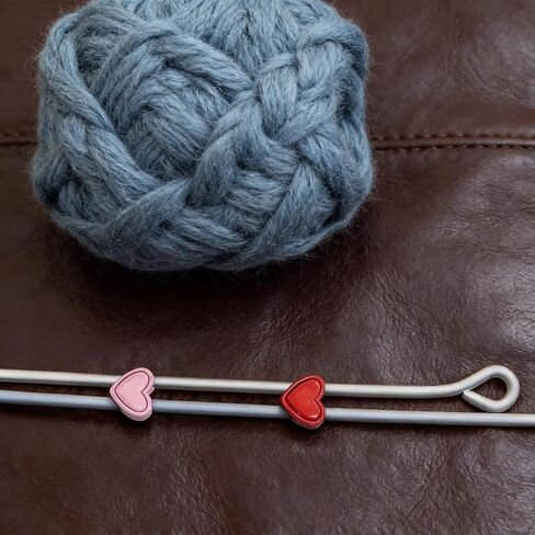 Ordeonrus 40 Pcs Heart Plastic Cord Locks for Drawstrings Colorful Crochet Knitting Needle Stoppers Heart Plastic Cord Locks Double Hole Needle Stitch Holders Knittings Accessories in Kuwait