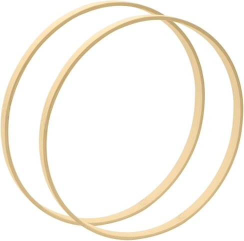 Worown 2 Pack 12 Inch Bamboo Floral Hoops, Wooden Wreath Rings for Making Wedding Wreath Decor and Wall Hanging Crafts in Kuwait