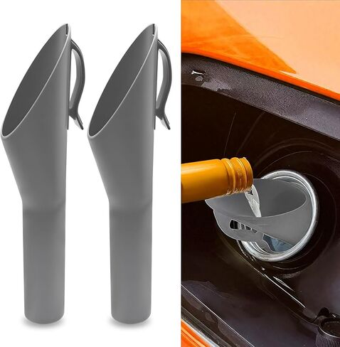 2PCS Capless Gas Tank Funnel, Funnel for Automotive Use, Fuel Tank Filler Tube Neck Sleeve, Plastic Car Fuel Filling Accessories for Ford, Replace OEM #8U5A-17B068-EB, 1782177, 1833948 (Gray) in Kuwait