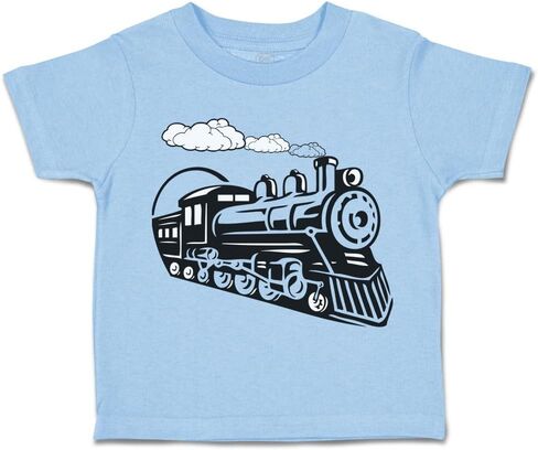 Toddler T-Shirt Trains Vintage Trains Cotton Steam Locomotive Boy & Girl Clothes in Saudi Arabia
