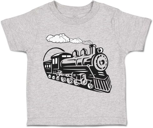 Toddler T-Shirt Trains Vintage Trains Cotton Steam Locomotive Boy & Girl Clothes in Saudi Arabia