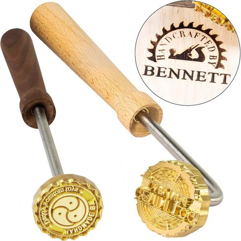 Custom Branding Iron for Wood, Woodworking Branding Iron, Personalized Wood Burning Tool，Leather Stamps with Logo for Crafts Woodworkers Food Meat Gifts (1 inche) in Saudi Arabia