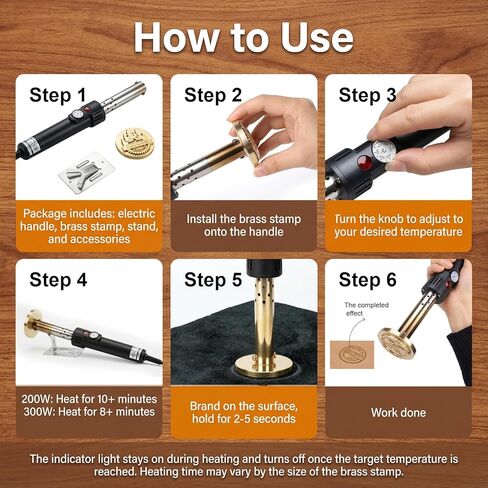 Dinceer Custom Electric Branding Iron for Wood, Leather, Food & DIY - Personalized Logo Stamp with Adjustable Temperature, Fast Heating Brass Tool, Temperature Controlled Metal Stamp Wood Burning Tool in Kuwait