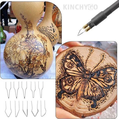 KINCHYGO, 69 Pack Wood Burning Tip kit Pyrography Replacement Tips Wire Pen Nibs Burning Tools for Pyrography Machine in Kuwait