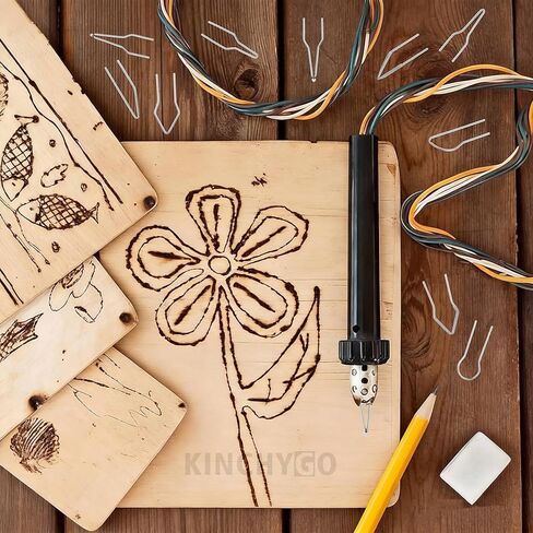 KINCHYGO, 69 Pack Wood Burning Tip kit Pyrography Replacement Tips Wire Pen Nibs Burning Tools for Pyrography Machine in Kuwait
