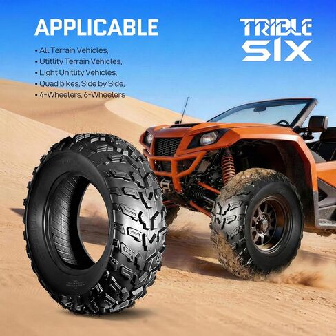 22x7-11 ATV/UTV Tires, 22x7x11 All-Terrain Mud & Trail Tires, 6PR Tubeless, Puncture Resistant, Directional Tread, Set of 2 in Kuwait