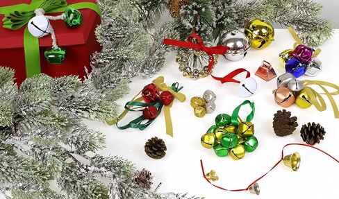 أساسيات من Leisure Arts Jingle Bell 2.56 بوصة فضية قطعة واحدة - جرس حرفي فضي كبير لديكورات العطلات، والحلي، والمشروعات اليدوية، والديكور المنزلي، وصناعة المجوهرات in Kuwait