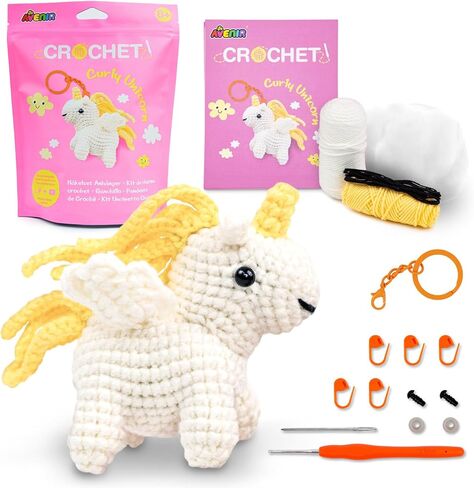 Avenir Mint Turtle Crochet Kit for Beginners Animals - Crochet Keychain Kit, Complete Supplies & Video - Portable Arts & Crafts Gift for Adults Teens Girls in Kuwait