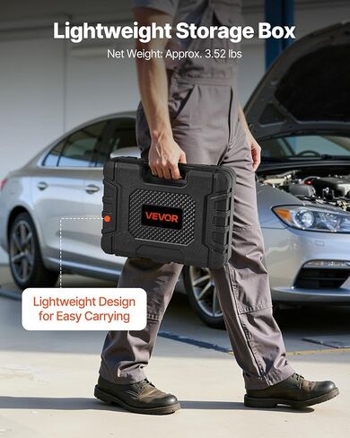 VEVOR Engine Cylinder Compression Tester Kit, Pressure Gauge Range of 0-100 PSI, Automotive Leak Down Tester Kit with 4 Adapters, 2 Metal Tubes, Pressure Check & Leakage Rate Test on Cars, Motorcycles in Kuwait