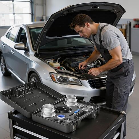 مجموعة اختبار تسرب VEVOR Turbo Boost، متوافقة مع أنابيب 3 بوصة/3.5 بوصة/4 بوصة، مقياس صمام 0-150 رطل لكل بوصة مربعة ومقياس محول 0-60 رطل لكل بوصة مربعة، مجموعة اختبار تسرب نظام توربو مع 4 أزواج من تركيبات الهواء لشاحنات الديزل وسيارات الدفع الرباعي in Kuwait