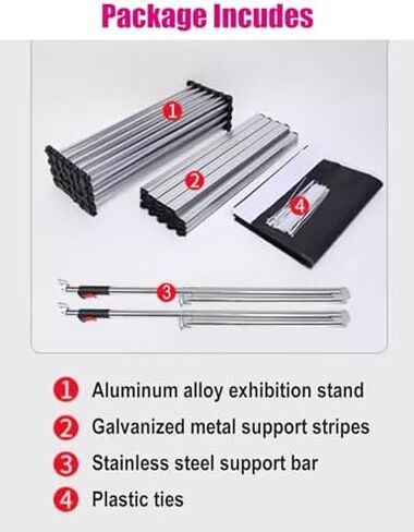 This Collapsible Pop-Up Display Banner Backdrop for Trade Shows, Events & Conferences - Portable Poster Frame Booth (7.5ft H x 12.5ft L) with Zippers in Kuwait