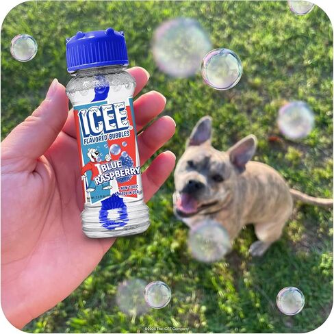Bubble Lick ICEE Flavored Bubbles 4 Pack Red Cherry Blue Raspberry for Kids Families USA Made in Kuwait