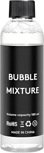 Edible Bubble Solution Refill – 180ml, 1000+ Long-Lasting Bubbles, Non-Toxic, Vegan, Flavorless, for Cocktail Smoke Gun, Bubble Machine, Party, Bar, Child Safe in Kuwait