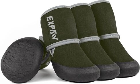 EXPAWLORER Waterproof Dog Shoes for Small Medium Large Dogs, Dog Shoes for Hot Pavement, Hiking Walking, Reflective Dog Booties for Outdoor Snow Rain Days, Anti-Slip Dog Boots & Paw Protectors in Kuwait