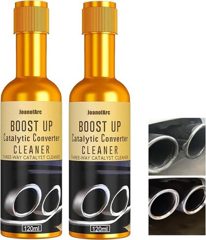 JoanofArc Catalytic Converter Cleaner - 2Pcs Fuel System Treatment to Pass Emissions Test, Restore Engine Performance & Remove Carbon Deposits for Gas/Diesel Cars in Kuwait