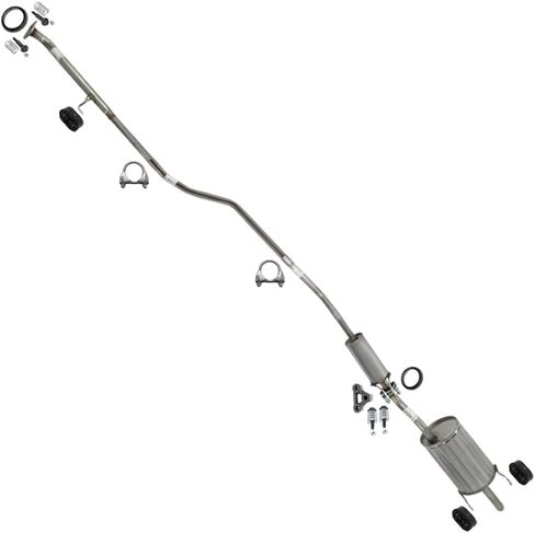 Exhaust Resonator Intermediate Pipe Muffler Kit Compatible for 2001-2005 Honda Civic 1.7L | Stainless Steel | Northeastern Exhaust | Includes Gasket, Clamp, Hangers, Bolt Kit | Direct-Fit Replacement in Kuwait