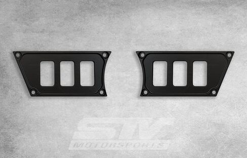 STVMotorsports Custom Aluminum Black Dash Panel for 2015-2018 Polaris RZR XP 900 with 4 Laser Rocker Switches Included in Kuwait