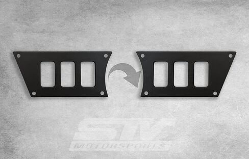 STVMotorsports Custom Aluminum Black Dash Panel for 2015-2018 Polaris RZR XP 900 with 4 Laser Rocker Switches Included in Kuwait