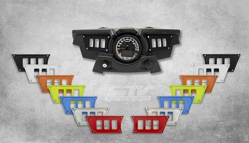 STVMotorsports Custom Aluminum Black Dash Panel for 2015-2018 Polaris RZR XP 900 with 4 Laser Rocker Switches Included in Kuwait