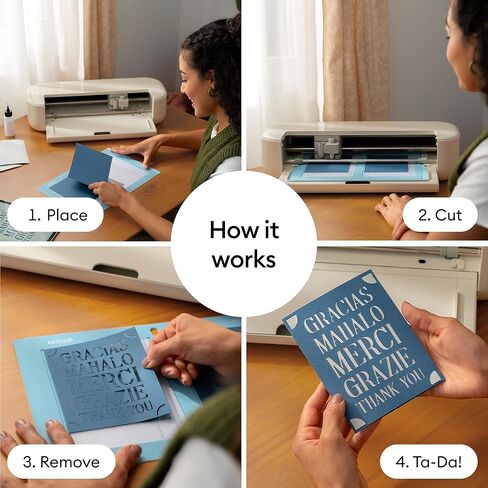 Cricut 2 Card Mat (3 ct), 13 in x 8.6 in (33 cm x 21.9 cm) - Mat for Custom Birthday Cards, Thank You Cards, & More - Reusable - Works with Cricut Explore 5 Machine in Kuwait
