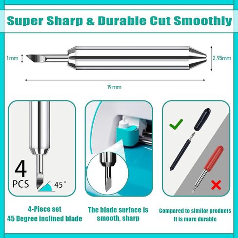 19-Pack Rubber Roller Replacement for Cricut Joy,Accessories Kit with Replace Blades & & Weeding Tools |｜Fits Cricut Joy Machine｜Anti-Slip Design｜Complete Repair Set in Kuwait