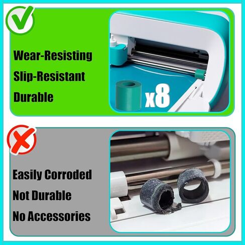 19-Pack Rubber Roller Replacement for Cricut Joy,Accessories Kit with Replace Blades & & Weeding Tools |｜Fits Cricut Joy Machine｜Anti-Slip Design｜Complete Repair Set in Kuwait