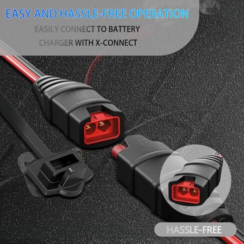 2-PACK GC008 X-Connect fit for NOCO Battery Charger Accessories, 16AWG 22in Cables M10 (3/8in) XL Eyelet Terminal Compatible with NOCO Smart Battery Charger GENIUS1, GENIUS2, GENIUS10, G750, G3500 in Kuwait