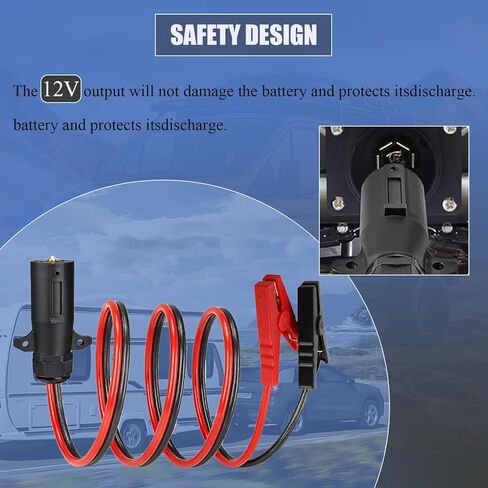 10AWG 7 طرق 7 دبوس قابس مقطورة إلى كابل مشابك التمساح، سلك مقطورة 7 دبابيس عالي التحمل مع مشابك تمساح لأسلاك مقطورة شاحنة RV، كابل معزز لبدء القفز في حالات الطوارئ (6.5FT 12V) in Kuwait