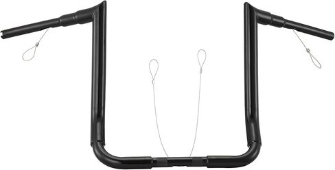 1-1/2 inch Fat Meathook Monkey Bagger 16 inch Rise Ape Handlebar for Harley 1996-2023 Touring Models With Batwing Fairing, Black in Kuwait