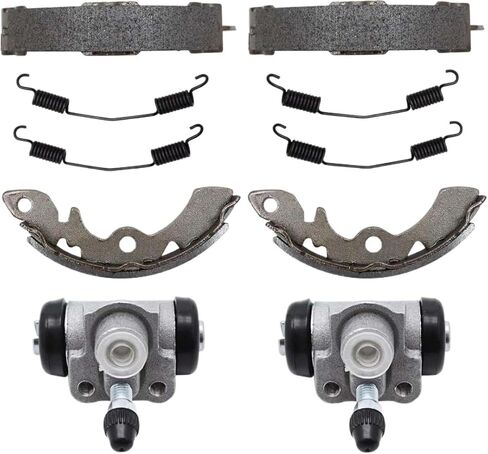 Front Brake Wheel Cylinders Shoes Kit 52400-54321 54400-41850 Compatible With LT230 LT250 LTF230 1985-1987 in Kuwait
