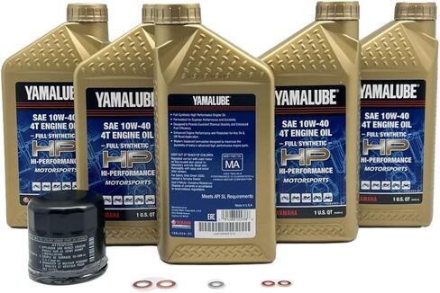 Yamaha Wolverine RMAX2/ RMAX4/ X2 1000 all Models Oil Filter Change Kit Yamaha Part# 5GH-13440-90-00 Supercedes Part# 5GH-13440-80-00 and 5 Quarts All Purpose LUB-10W40-HP-12 in Kuwait