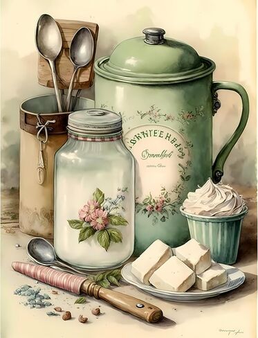 Vintage Kitchen Rice Papers, 8 x 10.5 inch – Decoupage Paper Design for Furniture, Mixed Media, Cards & Crafts, Decoupage by CRAFT KREATIVELY in Saudi Arabia