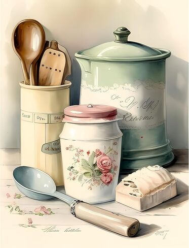 Vintage Kitchen Rice Papers, 8 x 10.5 inch – Decoupage Paper Design for Furniture, Mixed Media, Cards & Crafts, Decoupage by CRAFT KREATIVELY in Saudi Arabia