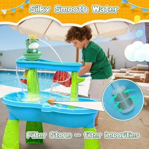 weirtoya Water Table Pump for Toddlers, 2026 Battery Powered Pump for Water Table Cordless Work Splash Toys Kids Toddler Summer Outddor Toy in Kuwait