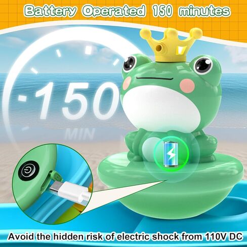 weirtoya Water Table Pump for Toddlers, 2026 Battery Powered Pump for Water Table Cordless Work Splash Toys Kids Toddler Summer Outddor Toy in Kuwait