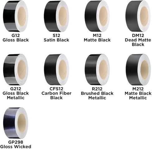 2" x50FT Gloss Black Vinyl Wrap Kit for Black Out Chrome Delete Window Trim Door Trim Made from Genuine 3M 2080 Film in Kuwait