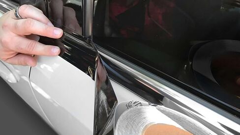 2" x50FT Gloss Black Vinyl Wrap Kit for Black Out Chrome Delete Window Trim Door Trim Made from Genuine 3M 2080 Film in Kuwait