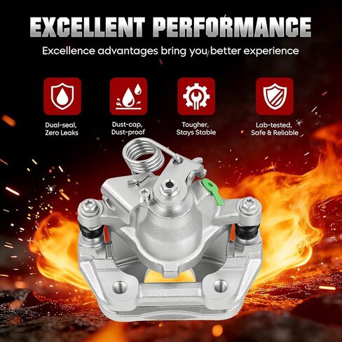 مجموعة فرجار الفرامل الخلفية مع دعامة تناسب موديلات Ford وLincoln، 2013-2019 Explorer، 2013-2019 Taurus، 2013-2019 Flex، 2013-2015 MKS، 2013-2019 MKT، قطعتان 18-B5466 18-B5467 in Kuwait