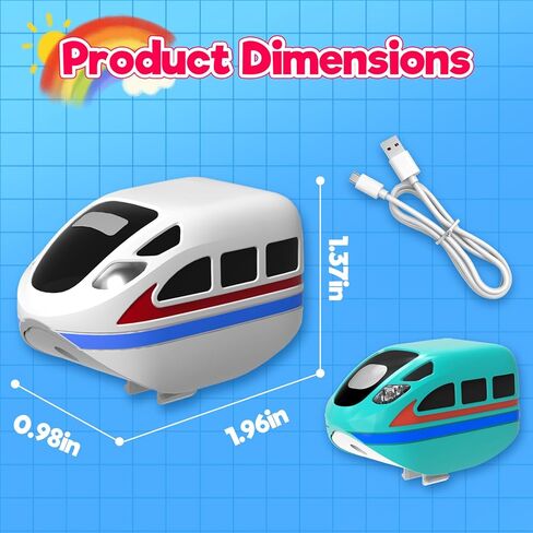 Only for Annexfun Electric Train Sets | Non-Magnetic | 2-Pack USB Rechargeable Train Cars - Exclusively for Annexfun Electric Train Tracks | Cannot Operate Independently | Kids 3+ Years in Kuwait
