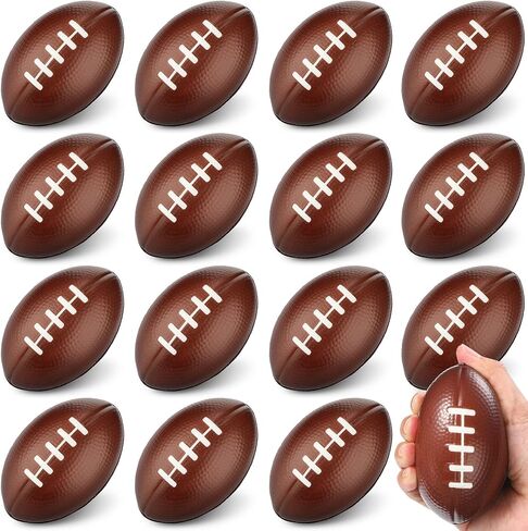 Jerify 16 Pcs Mini Foam Footballs Bulk 3.5 Inch Small Stress Balls Football Party Favor for Stress Relief Kid Carnival Game Party Gift Decoration in Kuwait