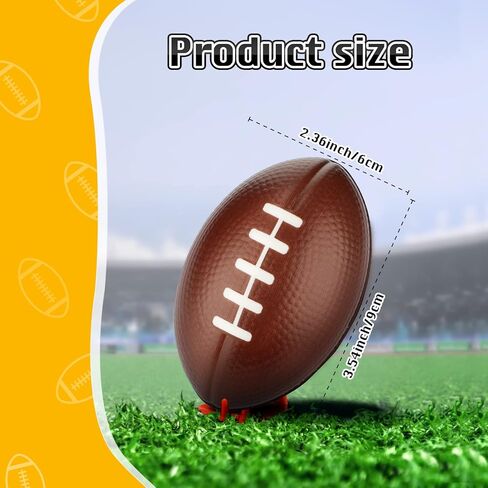 Jerify 16 Pcs Mini Foam Footballs Bulk 3.5 Inch Small Stress Balls Football Party Favor for Stress Relief Kid Carnival Game Party Gift Decoration in Kuwait