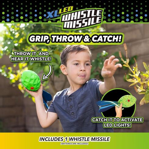 Stomp Rocket XL LED Whistle Missile - Whistling Foam Football with Tail - Fun Backyard Outdoor & Indoor Kids Toys Gifts for Boys & Girls - Sports Play Toys for Ages 3+ in Kuwait