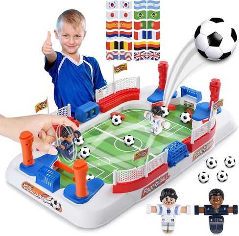 WeeHomm 2-in-1 Play Soccer Board Game للأطفال، شخصيات فووسبالل PK، طاولة فووسبالل للأطفال من سن 8 إلى 12 عامًا، ألعاب كرة القدم للأولاد، لعبة كرة قدم الطاولة، هدايا عيد ميلاد لعمر 4-10 سنوات in Kuwait