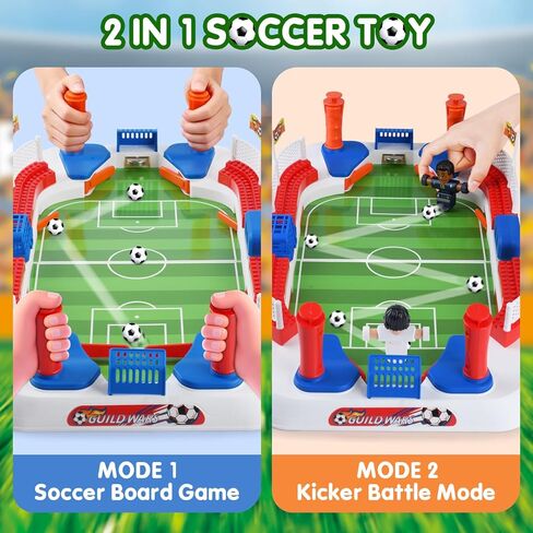 WeeHomm 2-in-1 Play Soccer Board Game للأطفال، شخصيات فووسبالل PK، طاولة فووسبالل للأطفال من سن 8 إلى 12 عامًا، ألعاب كرة القدم للأولاد، لعبة كرة قدم الطاولة، هدايا عيد ميلاد لعمر 4-10 سنوات in Kuwait
