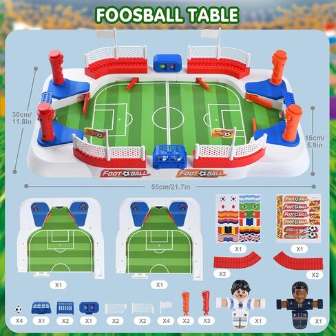 WeeHomm 2-in-1 Play Soccer Board Game للأطفال، شخصيات فووسبالل PK، طاولة فووسبالل للأطفال من سن 8 إلى 12 عامًا، ألعاب كرة القدم للأولاد، لعبة كرة قدم الطاولة، هدايا عيد ميلاد لعمر 4-10 سنوات in Kuwait